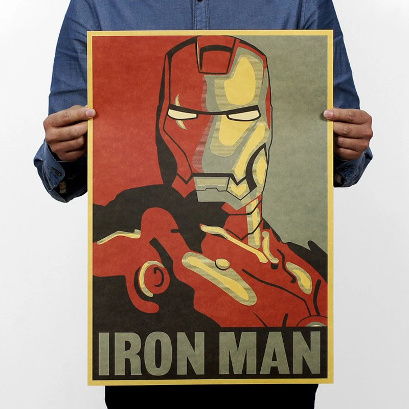 

Free shipping,Iron Man/classic Cartoon /kraft paper/bar poster/Retro Poster/decorative painting 51x35.5cm