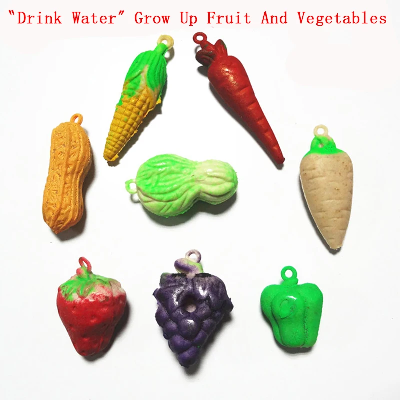 24pcs/lot Fruit And Vegetables Shape Grow Up Toy Children's Favor Toys