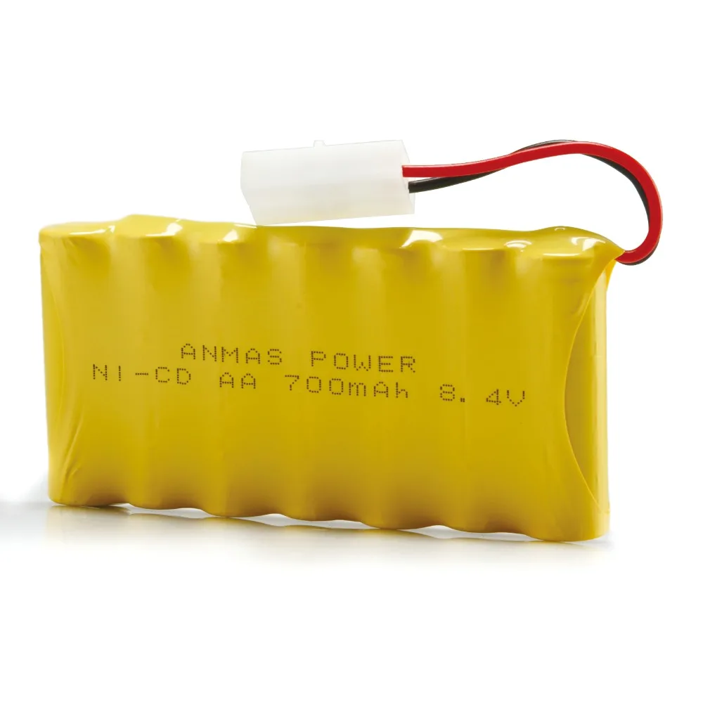 

1x Anmas Power Ni-Cd AA 700mAh 8.4V Rechargeable Battery Pack RC Ni-Cd Tamiya Plug Toy Car NiCd Batteries Piles Rechargeables AA