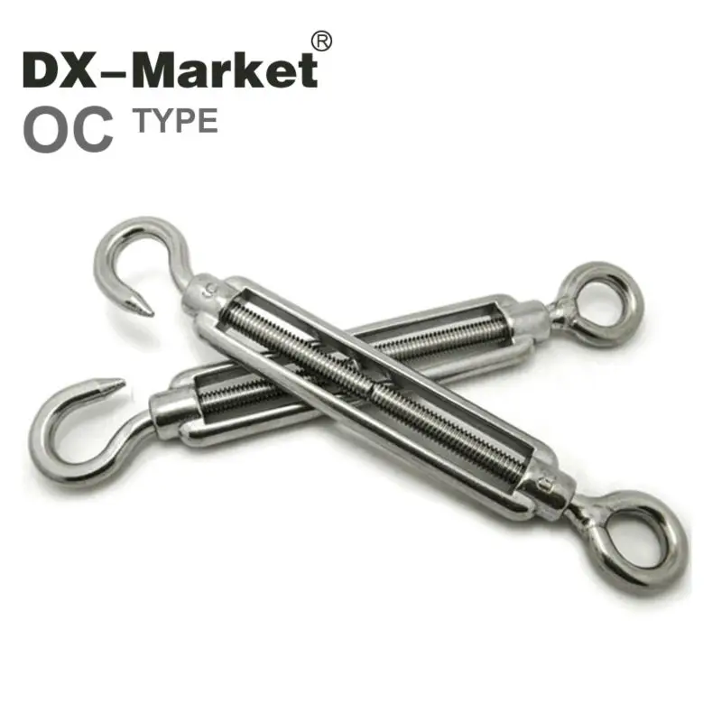 m24 turnbuckle ,304 stainless steel eye & hook turnbuckle , sus304 high