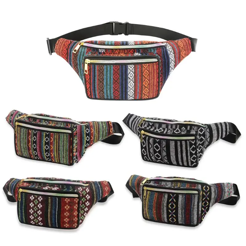 

Vintage Women Ethnic Fanny Pack Retro Bum Bags Travel Hiking Waist Belt Purse