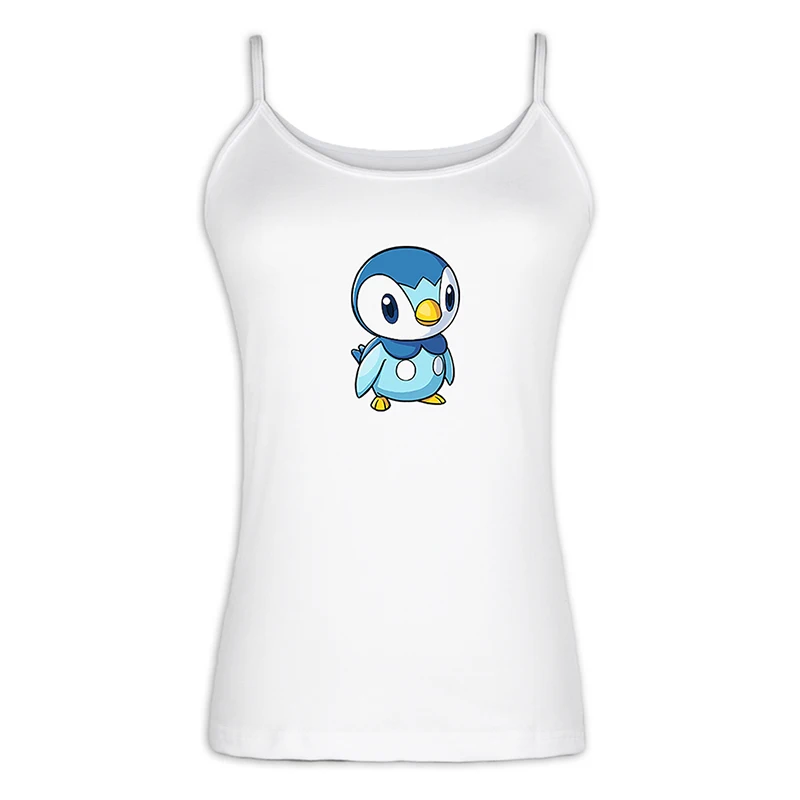 YeSINGLET587W Мультфильм Покемон чанси генгар Lickitung Tauros Staryu г-н Mime Женская свободная кофта сексуальный жилет с одной спинкой хлопчатобумажные Жилеты - Цвет: YeSINGLET587W
