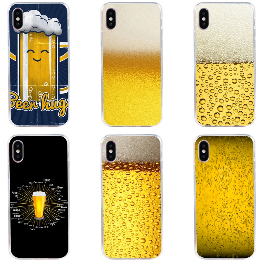 

84H Beer Cool Soft Silicone Tpu Cover phone Case for iphone 5 5s se X XR XS Max case