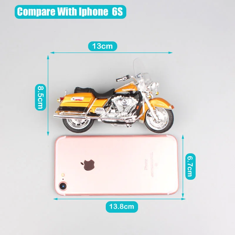 Beste 1 18 Schaal Kinderen Maisto Mini Flhr Road King Diecast Metal Model Motorfiets Cruiser Touring Voertuigen Fiets Speelgoed Voor Kinderen