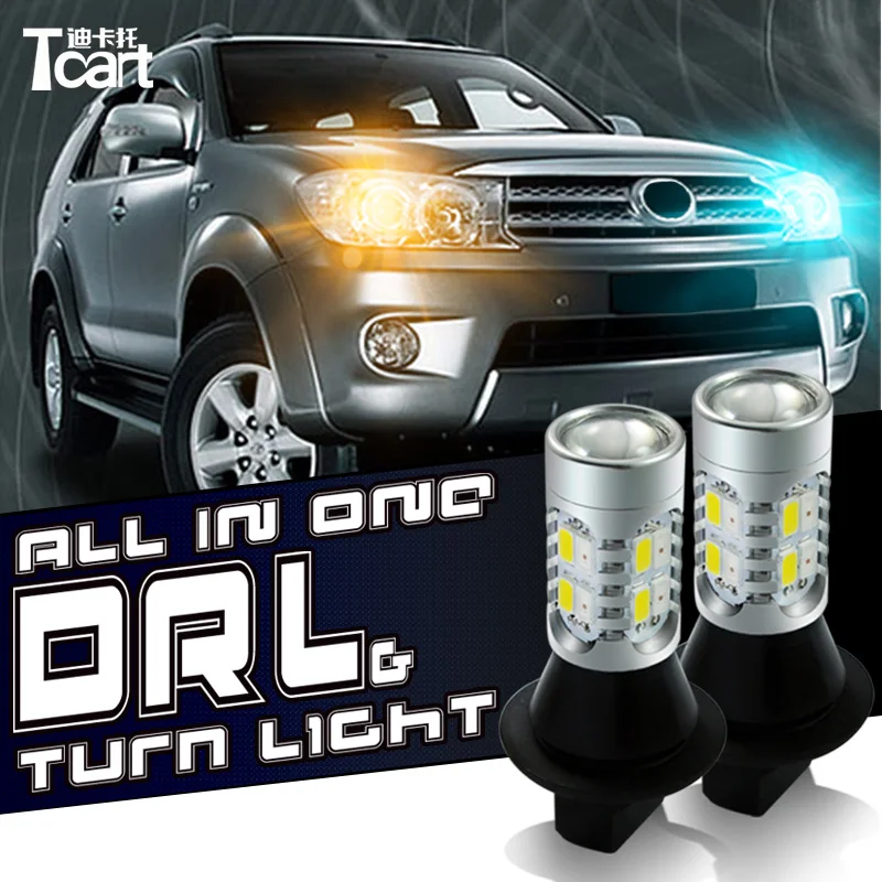 

Tcart drl with turnlight For Mazda 3 5 6 8 cx5 cx9 cx7 mx5 7440 T20 Daytime Running Lights Front Turn Signals all in one