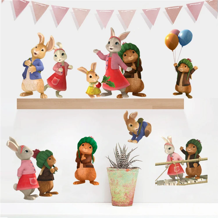 

Peter Rabbit Lily Nick Wall Sticker Decals Decor Free Shipping Removable