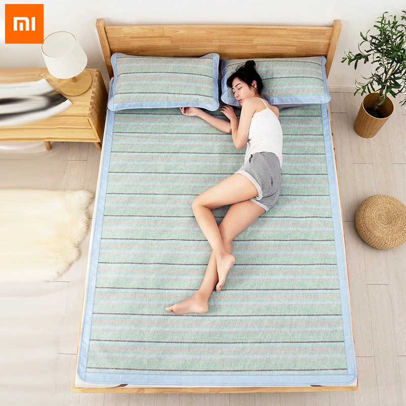 

Xiaomi Como Living Summer fiber Mat Fitted sheet set Summer Cool Mat bed cover sleeping mattress protector Mattress Cover Set