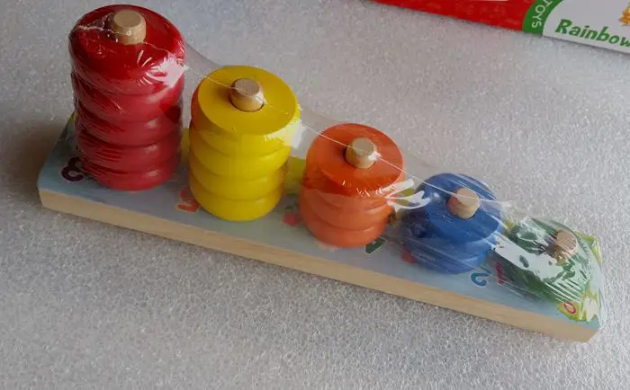 Классический Радуга вычисляет Круг Деревянный Детский деревянные строительные блоки игрушки, дерева детей обучающий Математика игрушки