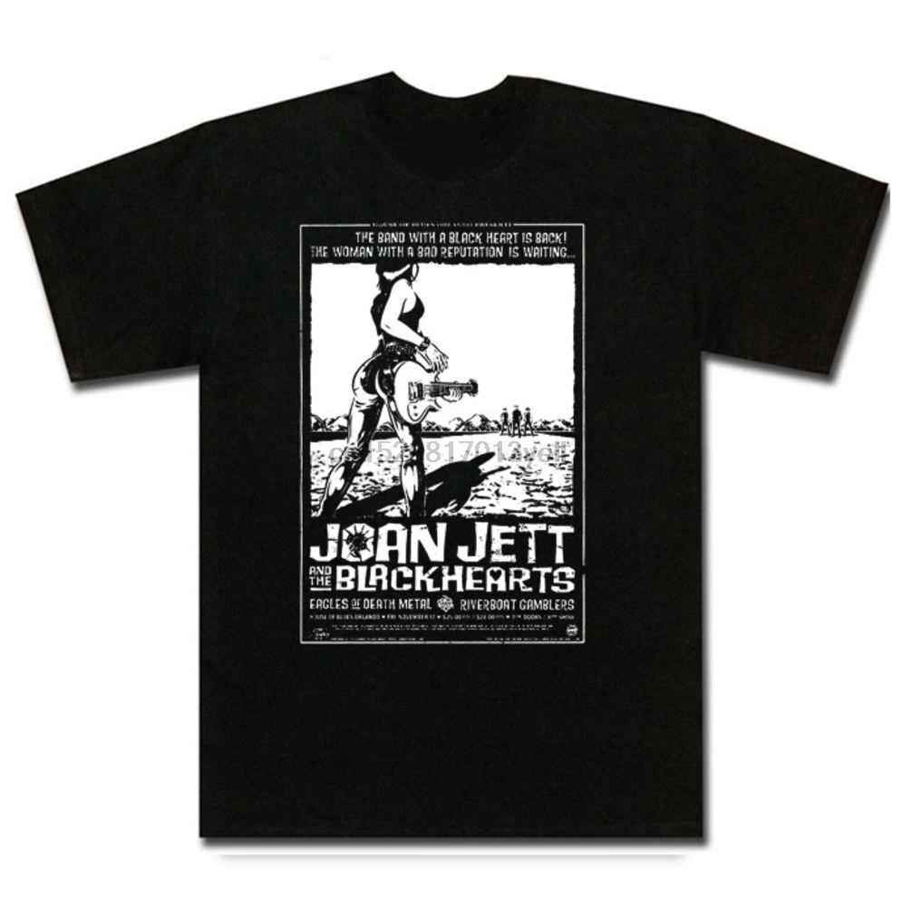 2018 горячая Распродажа Новая футболка Joan Jett The Blackhearts Runaways с круглым вырезом