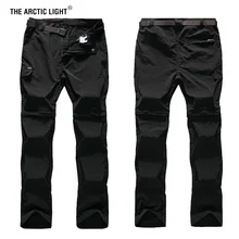 THE ARCTIC LIGHT Breathable Removable Waterproof Hiking Pants Men Quick Dry Trousers Outdoor Trekking Climbing Pants Shorts 7XL vector quick dry pants men summer breathable camping hiking trousers removable trekking hunting hiking pants hiking shorts 50021