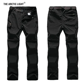 THE ARCTIC LIGHT Breathable Removable Waterproof Hiking Pants Men Quick Dry Trousers Outdoor Trekking Climbing Pants Shorts 7XL vector quick dry pants men summer breathable camping hiking trousers removable trekking hunting hiking pants hiking shorts 50021