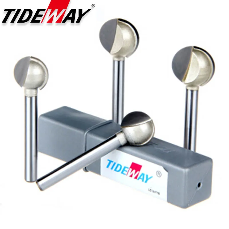 Tideway النجارة الكرة راوتر بت الخشب نحت قاطعة المطحنة صينية القهوة الجدول قاعدة الكرة القاطع شارب بسلاسة نحت مطحنة