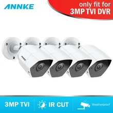 ANNKE HD 3MP TVI, 4 шт., непогодная камера, комплект видеонаблюдения, видео камера, система, комплект, супер ночное видение, IR Cut, для TVI DVR