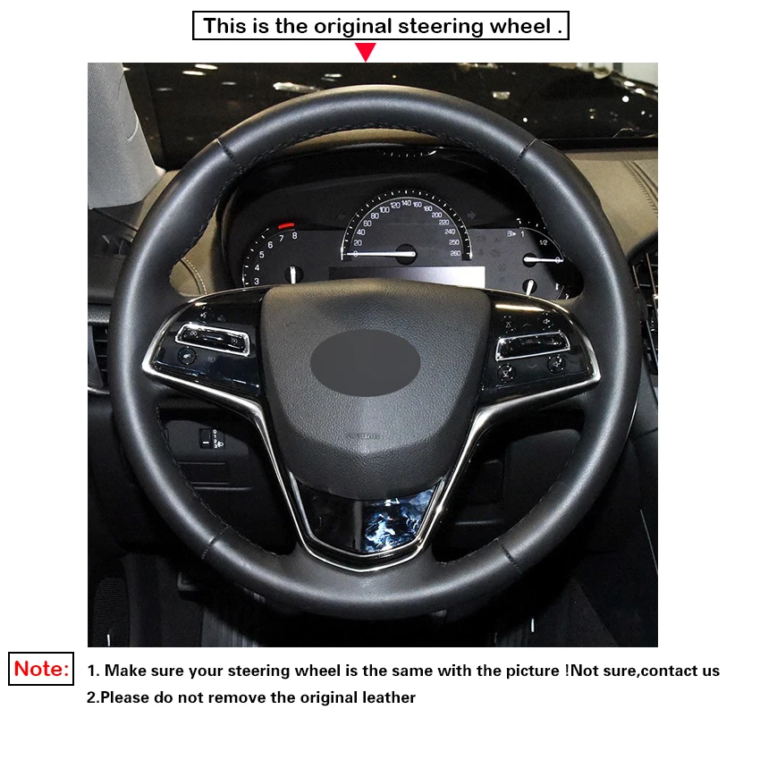 LQTENLEO черная искусственная кожа DIY крышка рулевого колеса автомобиля для Cadillac ATS ATS-L 2013- CTS- ELR