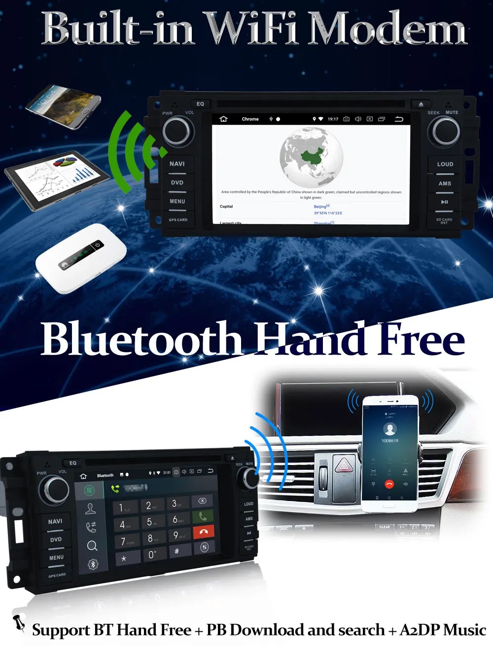 Perfect Android 8.0 Octa Core 4GB RAM Car DVD Radio GPS Player For Jeep Wrangler Compass Commander Grand Cherokee Dodge RAM 1500 2500 18