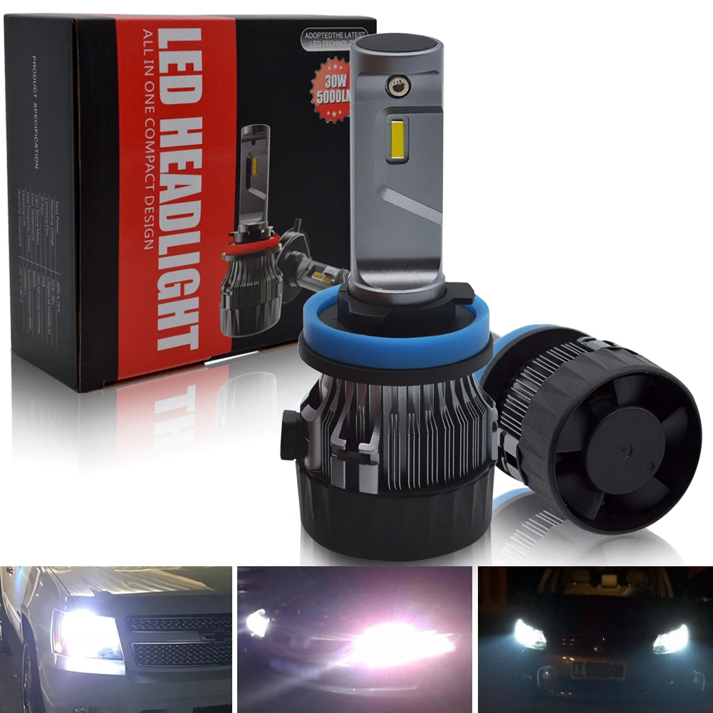 H11 H8 H9 LED Car Headlight Kit Safego 30W 5000Lm High Quality LED