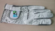 B&G branded white genuine leather golf gloves