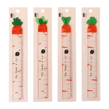 

15cm Novelty Carrot Acrylic Straight Ruler Measuring Tool Stationery Student New
