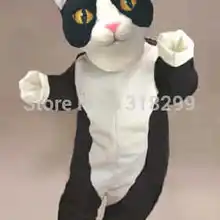 Талисман Черный и Белый Кот костюм талисмана необычные платья пользовательские фантазии косплей костюм тема mascotte карнавальный костюм комплекты