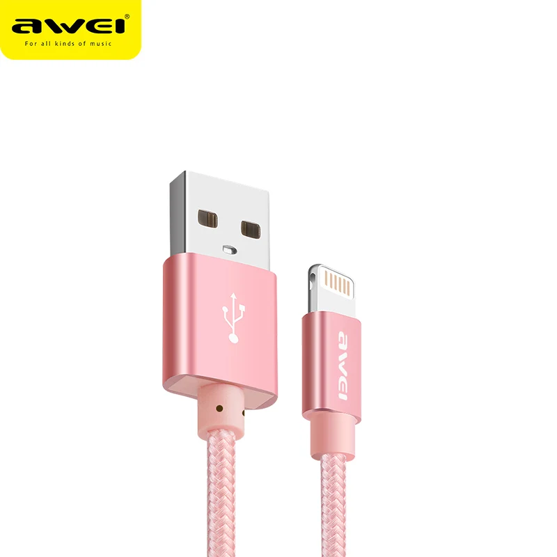 

Awei portable data cable Nylon braided wire for Apple phone 6/6s/7/7s/8/8 plus/x/xr/xs for ipad