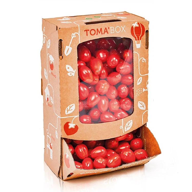 

Corrugated fruit and vegetable cardboard tomato packaging box