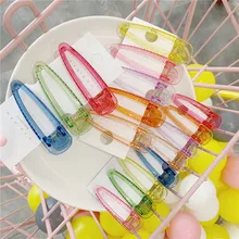 Сладкие конфеты прозрачные акриловые геометрические капли воды заколки для волос шпилька простые обручение вечерние головные уборы ювелирные изделия для женщин подарок