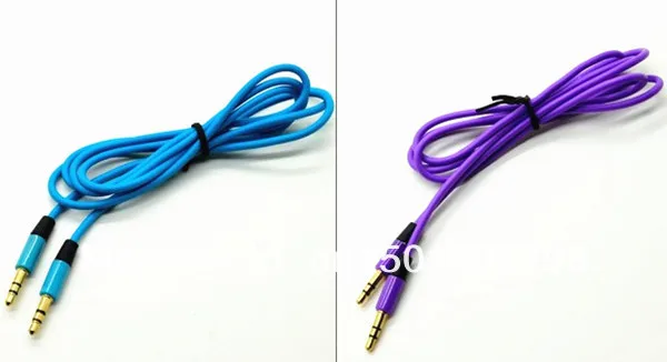 100 шт. 3,5 мм штекер для мужчин стерео аудио AUX кабель Шнур для iPhone Разъем для подключения iPod Красный Зеленый Фиолетовый Синий