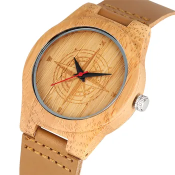 

Chic Durable Lightweight Bamboo Quartz Watch Movement for Women Men Premium Handmade Bamboo Watches Creative Design Wood Watch