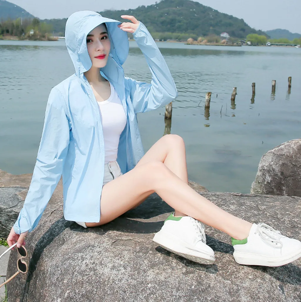 

2019 Women'S Sun Protection Jacket UV Protection Summer Outdoor Sun Protection Cloth breathable quick-drying fishing clothes