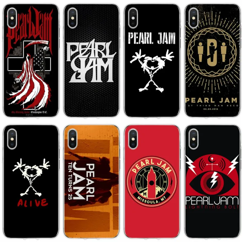 

Pearl Jam Cover Soft Silicone TPU Phone Case For X XS XR XS Max Phone Case For iPhone 5 5S 5C SE 6 6plus 7 8 plus