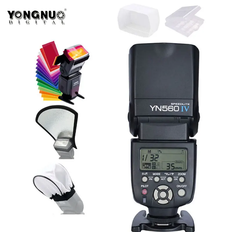 Звуковой индикатор Yongnuo YN560IV YN560 IV YN 560 Flash Speedlite 1/200 S-1/20000 S для Canon Nikon Olympus Pentax Wireless |