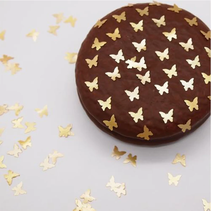 

1g(2000pcs) Easter Edible Glitter Gold Butterfly Sprinkles,Pretty Shinny Glitter,Ideal Use For Cake Icing Sprinkles Decoration