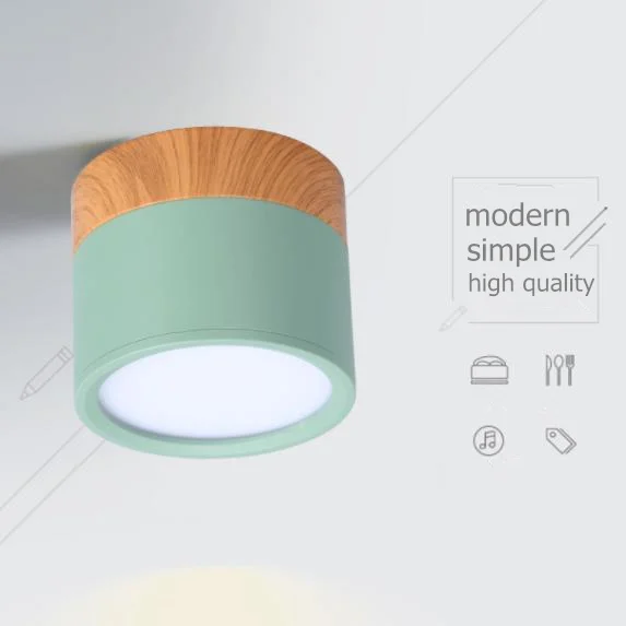 3 years warranty 5 colors LED down lamp spot light for ceiling lamps Lighting led 5W Wood downlight spotlight modern living lamp
