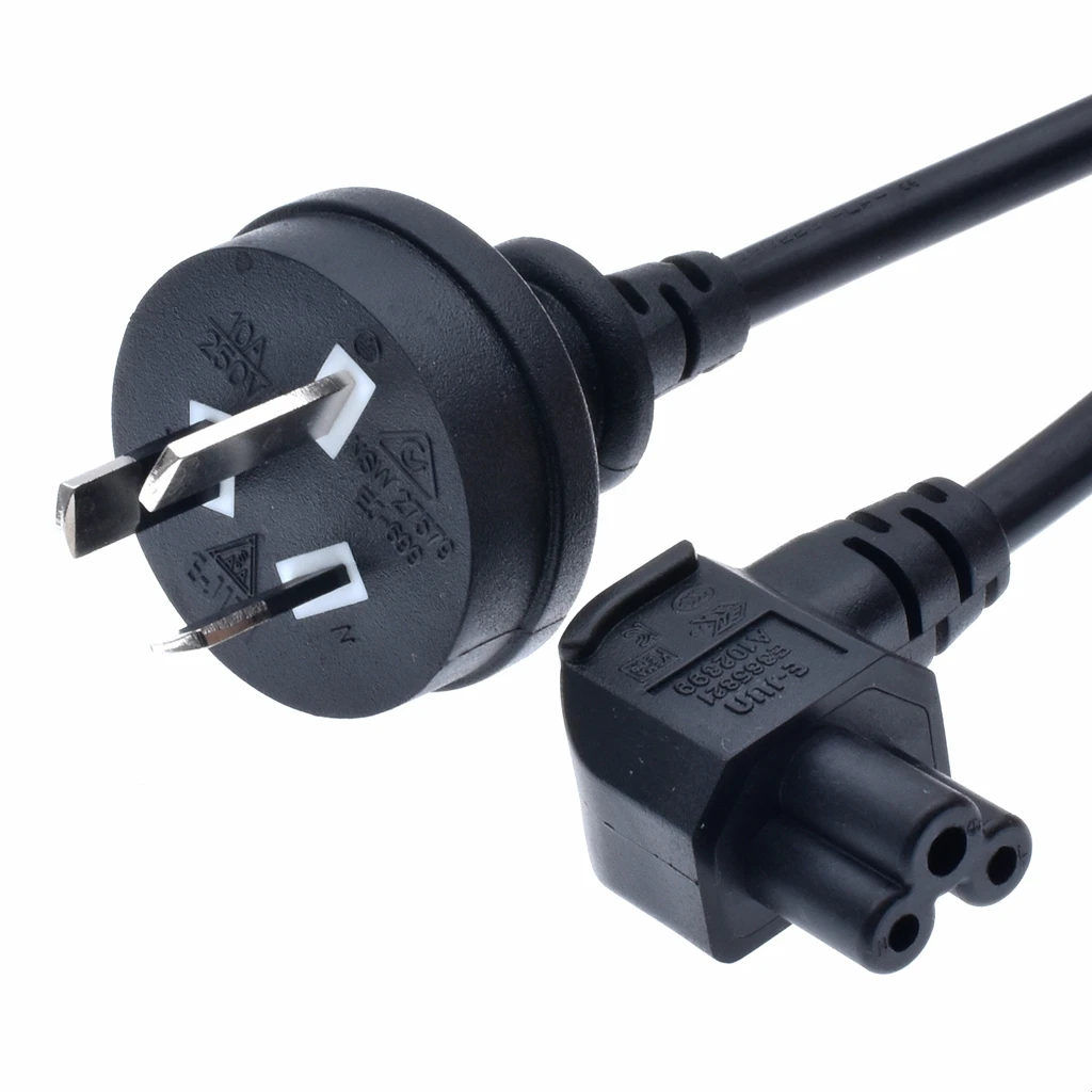 

Australia Type I plug to IEC 320 C5 right angle 3pin Micky power lead cable 1Meter for TV Printer