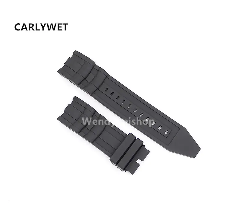 Prix pour 26mm (24mm Boucle) vendeur Recommander Hommes Femmes Bracelet Noir Haute qualité Polysulfure Silicone Montre-Bracelet En Caoutchouc Bande Ceinture Sangle Prix pour 26mm (24mm Boucle) vendeur Recommander Hommes Femmes Bracelet Noir Haute qualité Polysulfure Silicone Montre-Bracelet En Caoutchouc Bande Ceinture Sangle