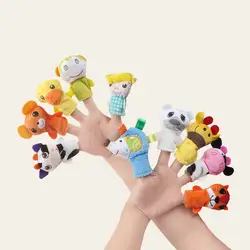 5 шт Симпатичный мультфильм животных пальчиковые игрушки из плюша игрушки для детей Детские пользу куклы кукольный театр Реквизит милый