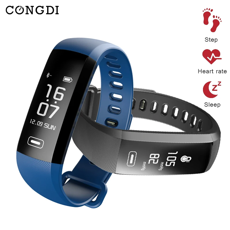 

congdi R5PRO Smart Bracelet IP67 Fitness Tracker Watches Band Heart Rate Monitor Step Counter Alarm Clock Wristband for tezer