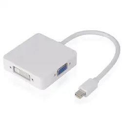 3 в 1 Mini display port DP Thunderbolt to DVI 3в1 mini DP DVI vga hd адаптер VGA HD кабель-адаптер для MacBook