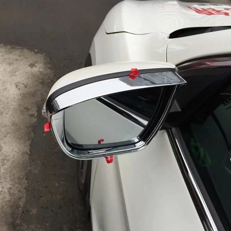 MONTFORD ABS Chrome Боковая дверь зеркало заднего вида Дождь гвардии Обложка козырек Shade