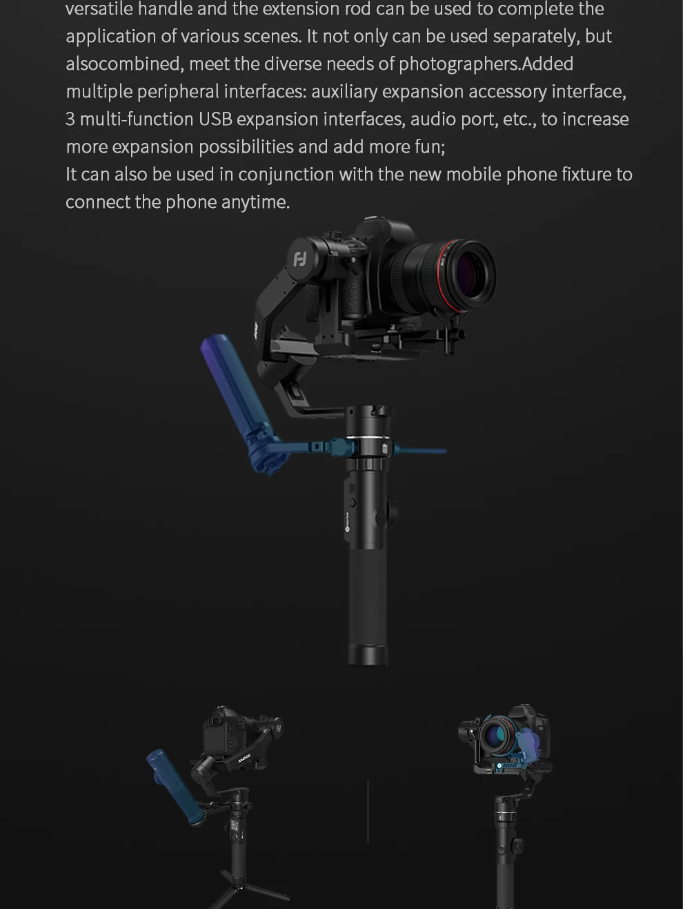 FeiyuTech 3-Axis AK4500 ручной шарнирный стабилизатор для камеры GoPro для цифровой зеркальной камеры Камера Sony, Panasonic Canon Камера шарнирный стабилизатор для камеры