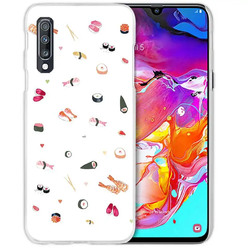 Цветной чехол для samsung Galaxy A50 A70 A20e A40 A30 A20 A10 A8 A6 Plus A9 A7 жесткий прозрачный чехол для телефона из поликарбоната - Цвет: 07