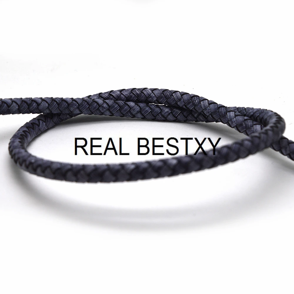 Реальный bestxy 1 м/лот 8 мм плетеный из натуральной кожи веревочный шнур для браслет ювелирных изделий Ремесла оптом DIY находок шнурки