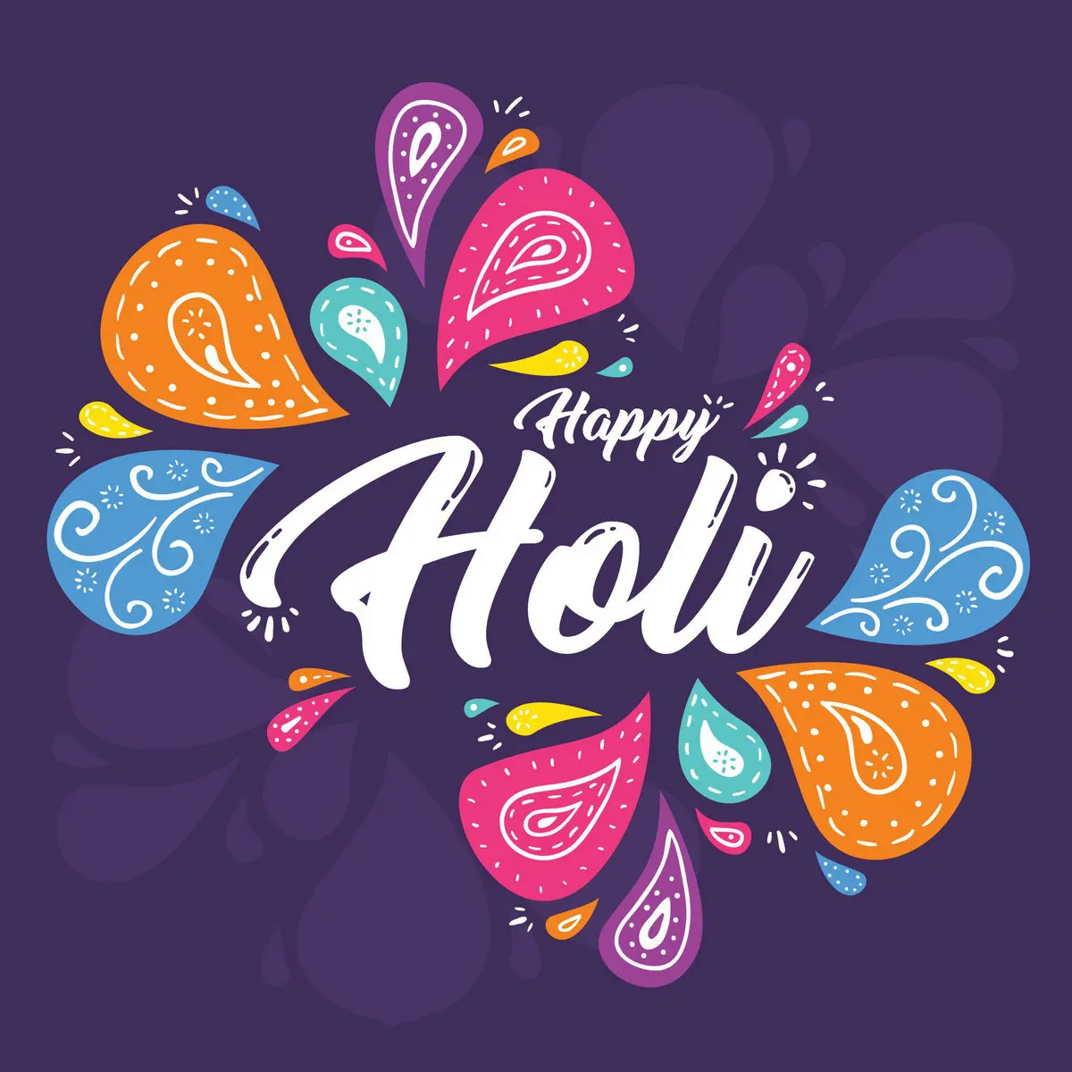 Holi фестиваль красочный цветок фиолетовый фон виниловая ткань Высокое качество