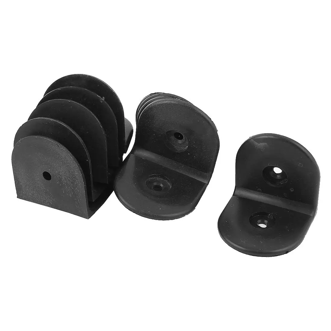 

Plastic L Shape Furniture Corner Brace Angle Bracket 10Pcs Black