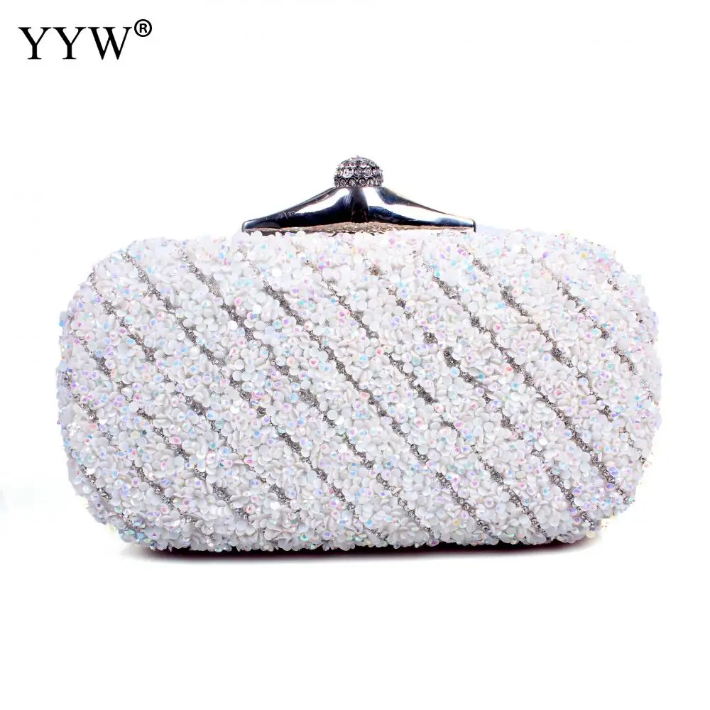 

gold silver Fashion Sequined Clutch Cute Gold Sliver Banquet Clutches De Luxo Mini Handbag Female Women Bag 2019 Evening Purse