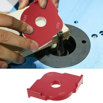 

2 Pcs 80x80x18mm Hot Sale Aluminum alloy Router Table Carpenter Corner Radius Jig Woodworking Table Router Corner Template