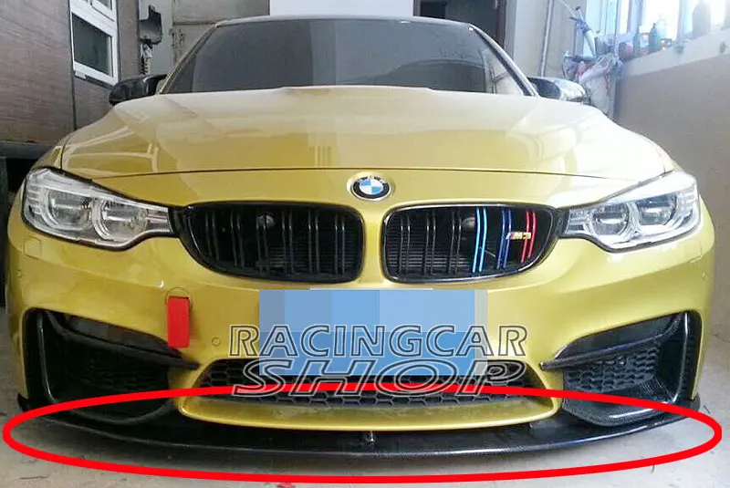 

M P Stye Real Carbon Fiber Front Splitter Spoiler For F80 M3 F82 F83 M4 Front Bumper 2014UP B165