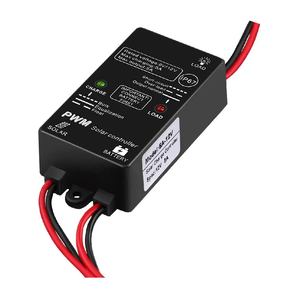Adeeing 5A 12V IP67 Водонепроницаемый Контроллер заряда для дома мини солнечной энергии