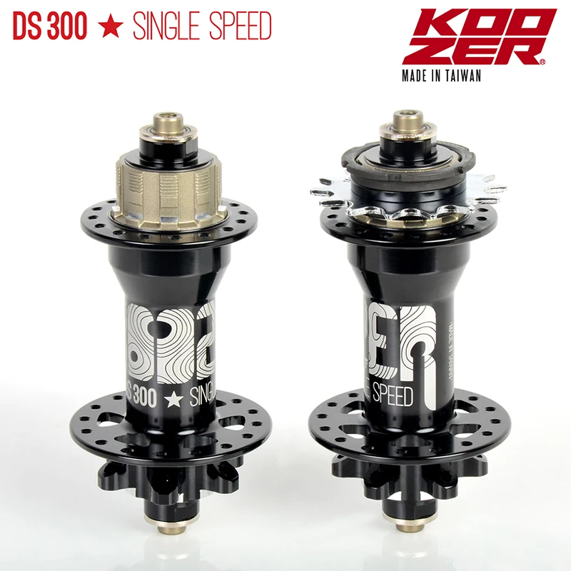 

Koozer DS300 Mountain Bike Hub Dirt Jump Single Speed 32 Holes 4 Pawls Bicycle Rear Hub With Sprockets And Lock Nuts 10x135mm
