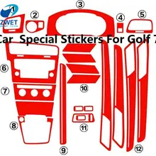 ZWET автомобиль для гольфа 7 специальные наклейки для гольфа 7 углеродное волокно наклейка для VW